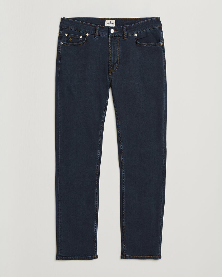 Morris Steve Satin Jeans Rinse Wash – Sininen