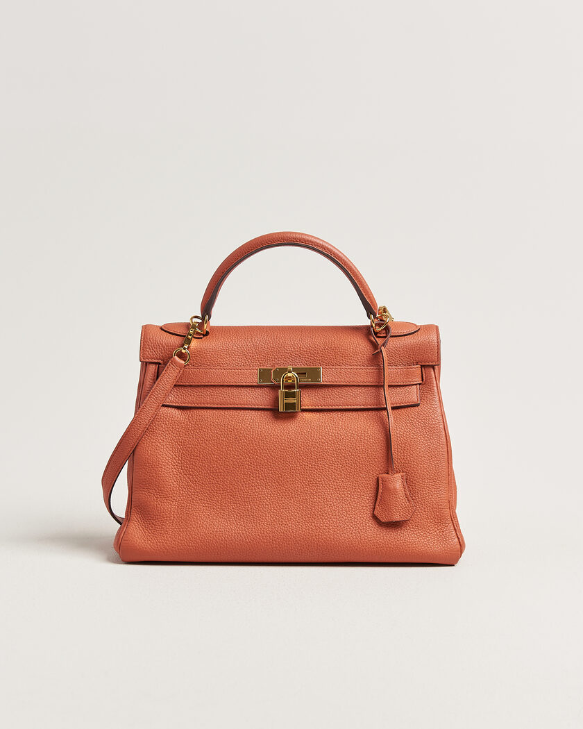 Hermès Pre-Owned Kelly 32 Togo Leather Orange – Oranssi