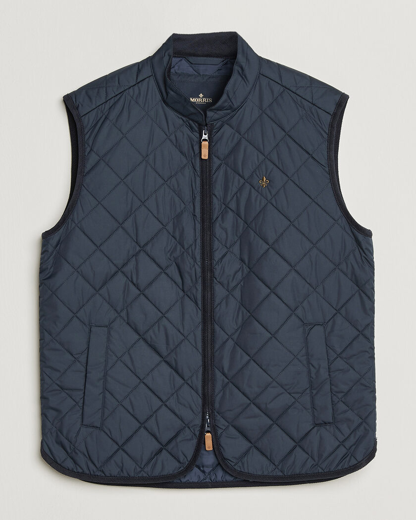Morris Teddy Quilted Vest Old Blue – Sininen