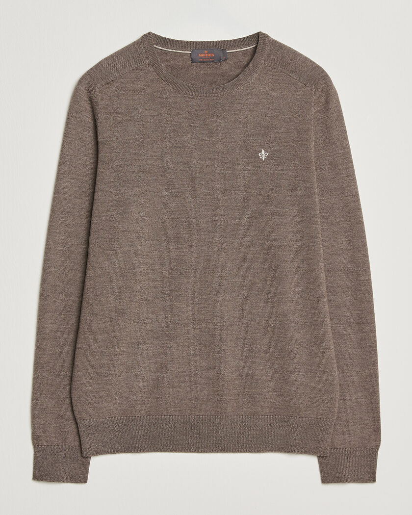 Morris Merino O-Neck Brown – Ruskea