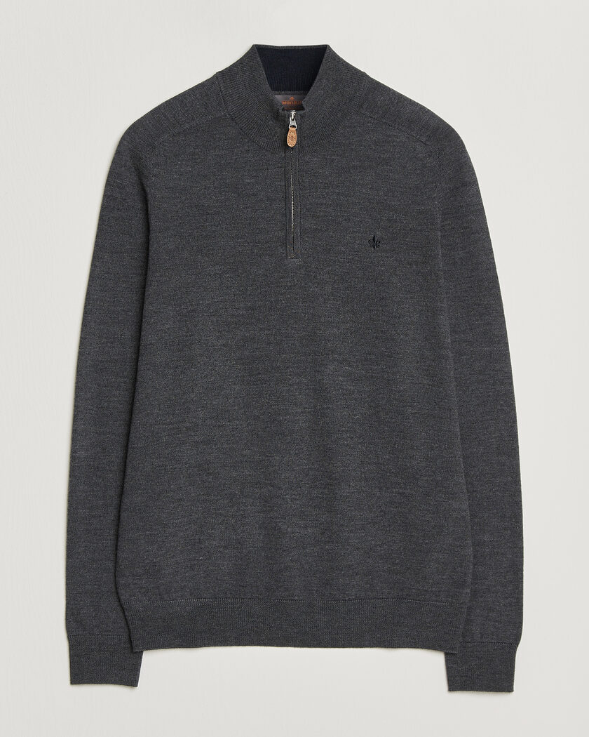 Morris John Merino Half Zip Grey – Harmaa