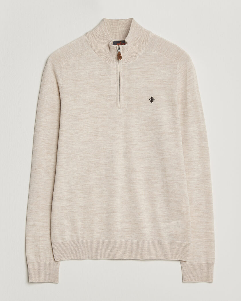 Morris John Merino Half Zip Off White – Valkoinen