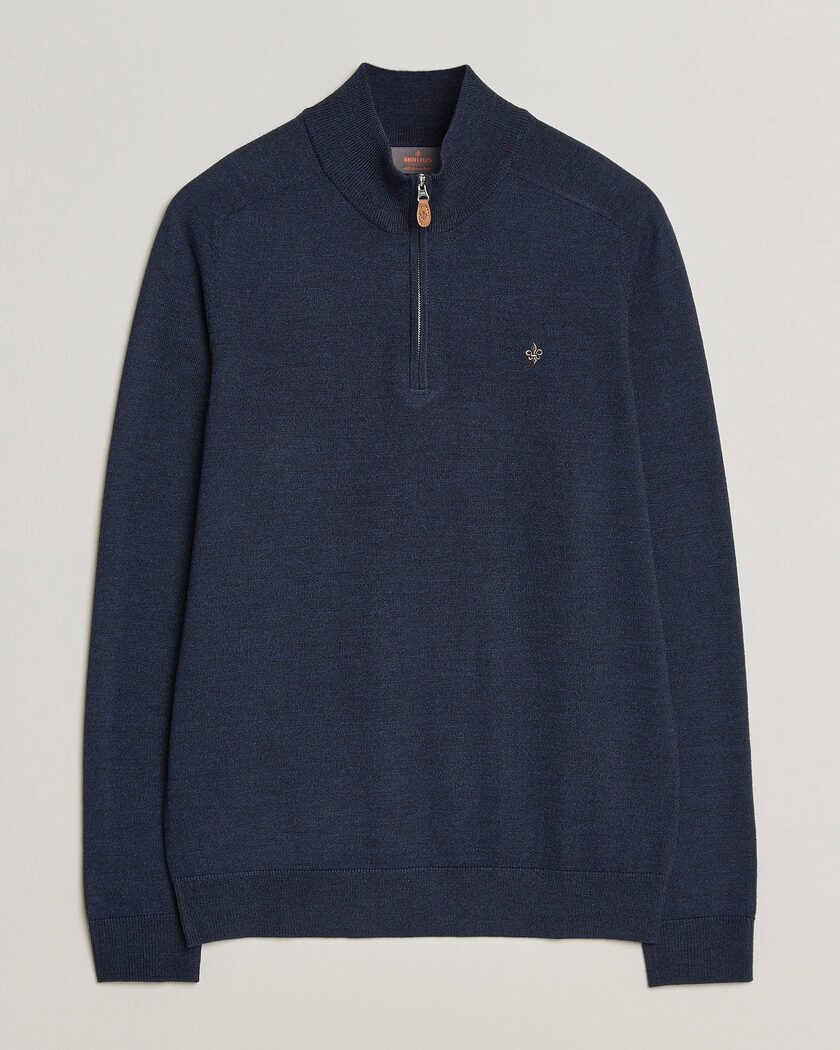 Morris John Merino Half Zip Ocean Blue – Sininen