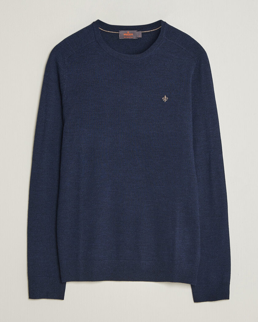 Morris Merino O-Neck Navy – Sininen