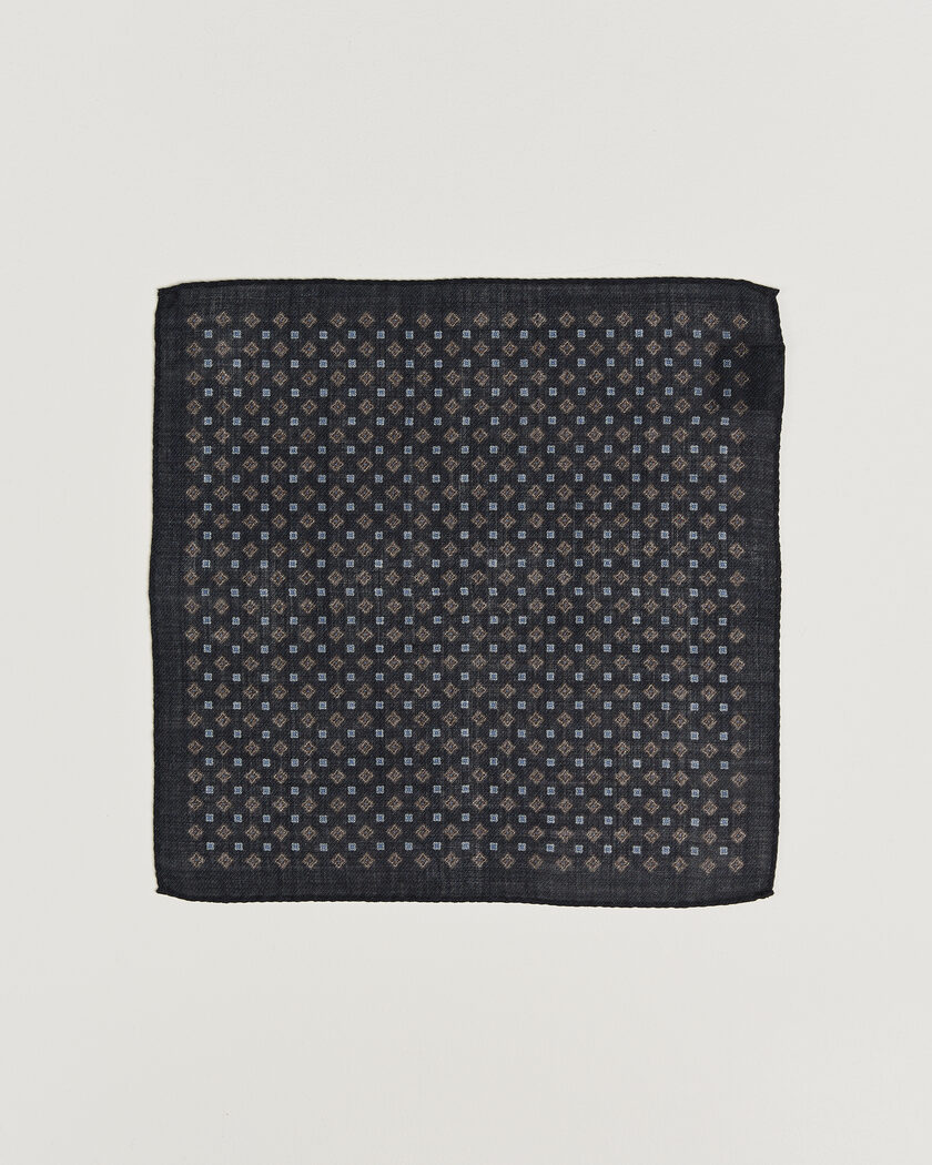 Amanda Christensen Wool Flower Pocket Square Navy – Sininen