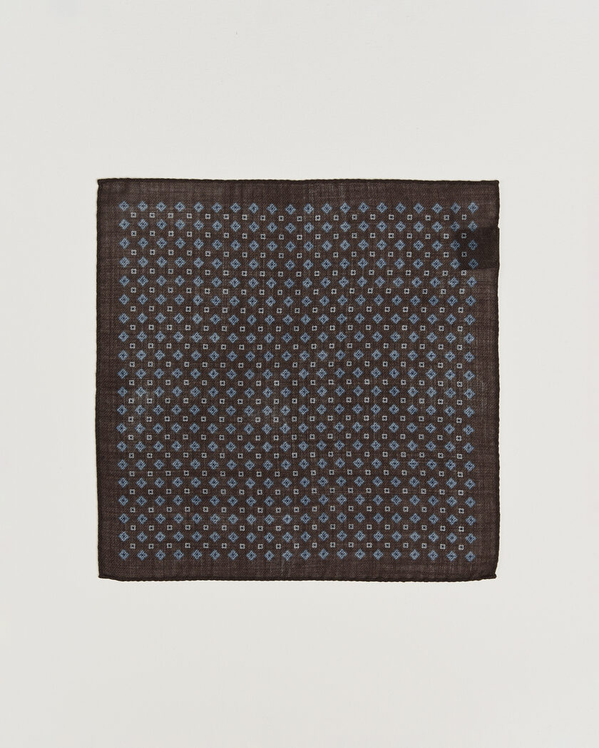Amanda Christensen Wool Flower Pocket Square Brown – Ruskea