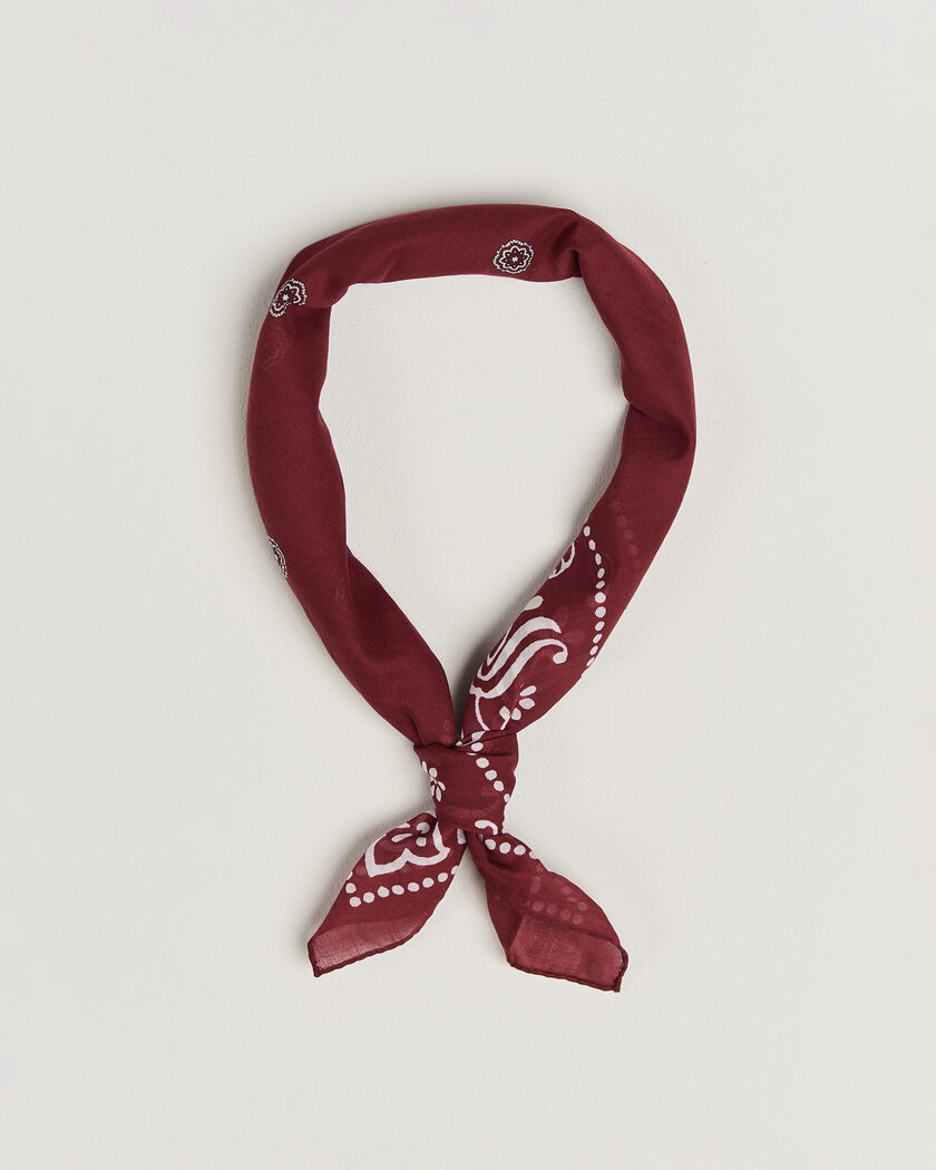 Amanda Christensen Cotton Voile Printed Flower Bandana Wine – Punainen