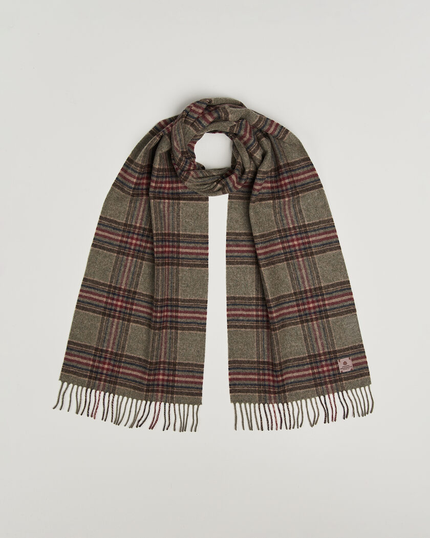 Amanda Christensen Wool Check Scarf Green – Vihreä