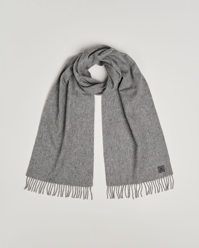 Amanda Christensen Wool Scarf Light Grey Melange – Harmaa