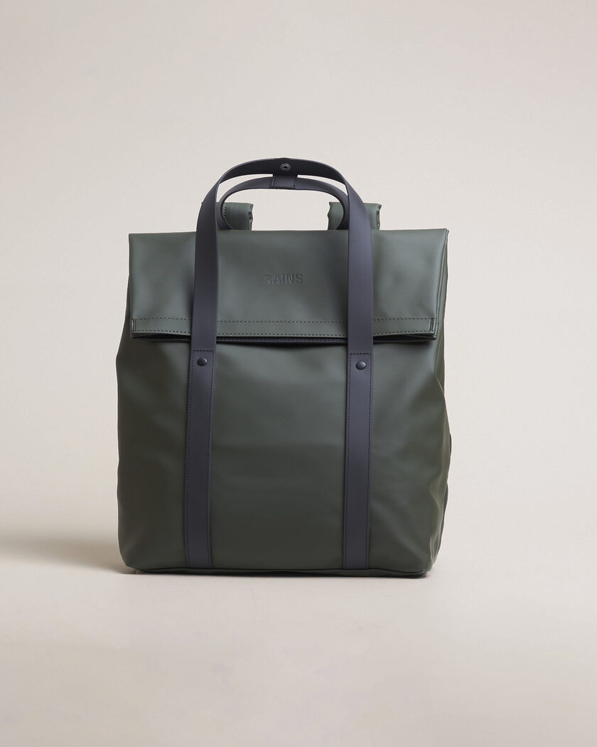 RAINS 2 Way Tote Backpack Black Green – Vihreä