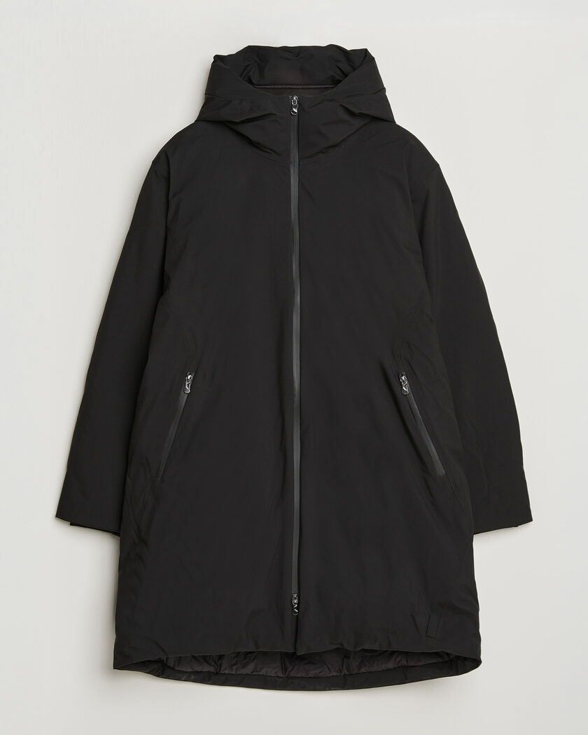 RAINS Sarna Long Puffer Jacket Black – Musta