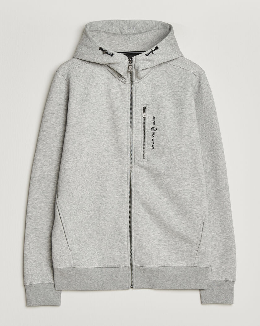 Sail Racing Bowman Full Zip Hoodie Grey Melnage – Harmaa