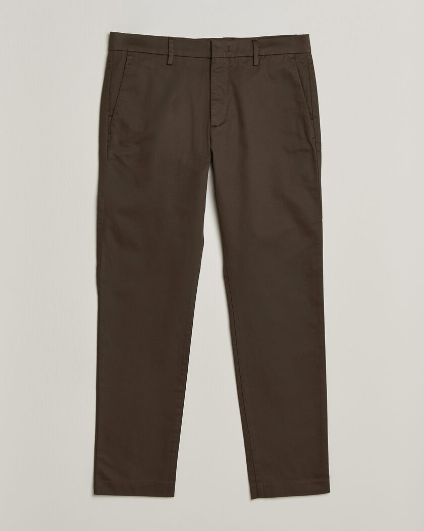 NN07 Theo Regular Fit Chinos Earthwood – Ruskea