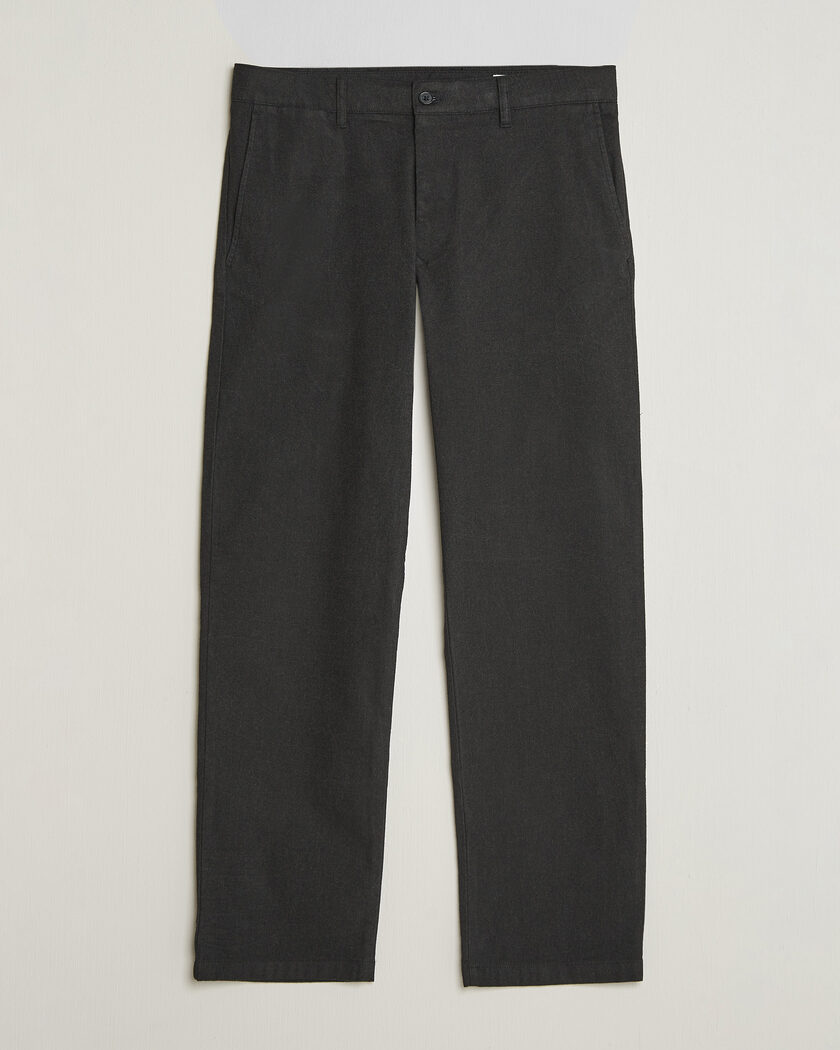NN07 Aden Brushed Cotton Trousers Black Multi – Musta