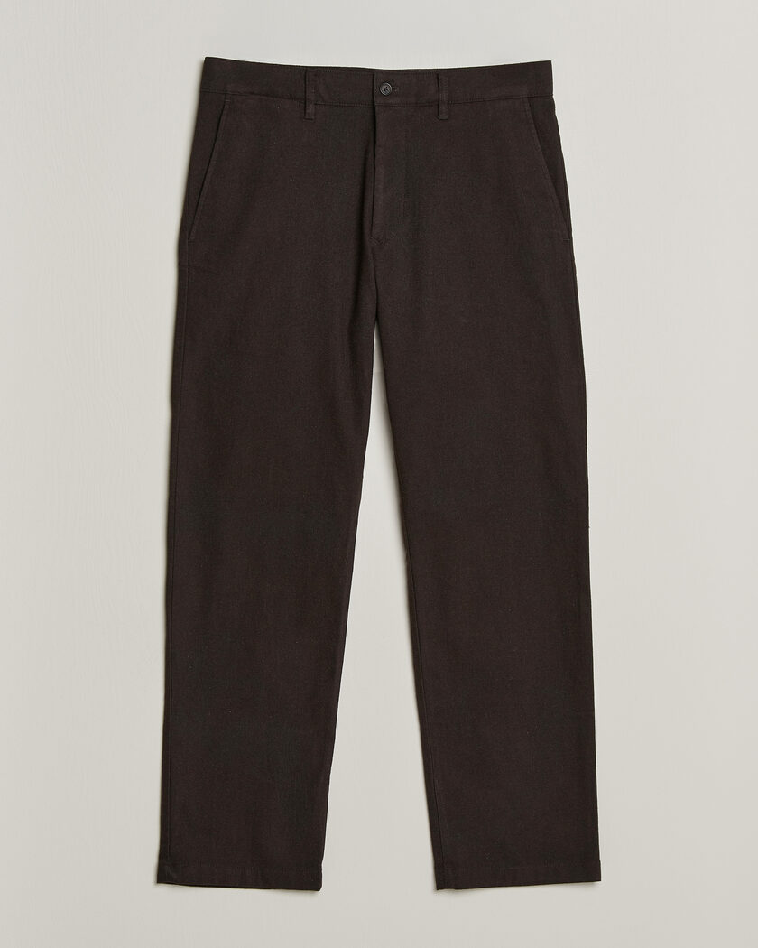 NN07 Aden Brushed Cotton Trousers Deep Truffle – Ruskea