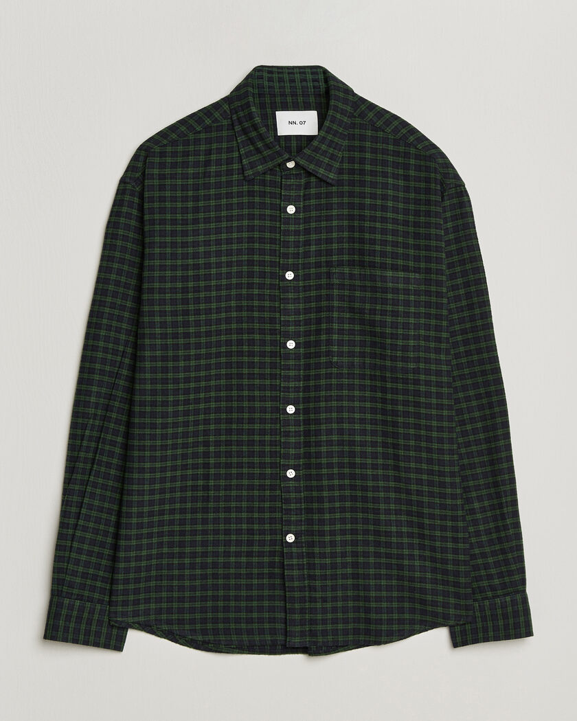 NN07 Deon Flannel Shirt Eden Check – Vihreä