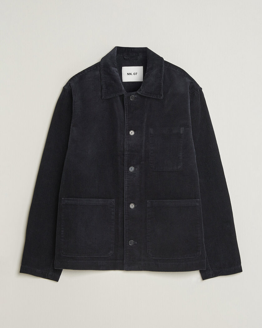 NN07 Morgan Corduroy Overshirt Deep Navy – Sininen