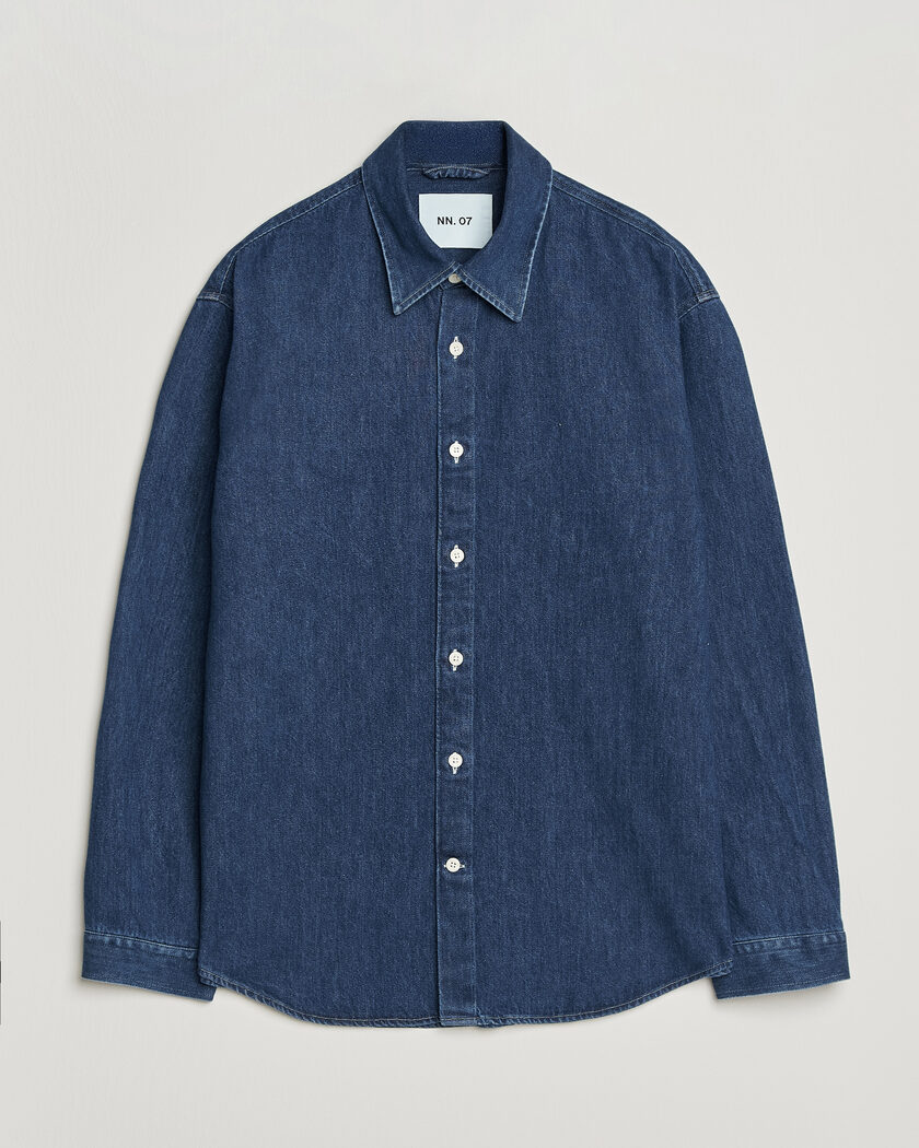 NN07 Casper Denim Overshirt Medium Indigo – Sininen
