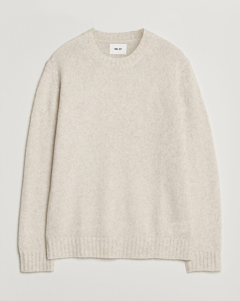 NN07 Lee Wool Knitted Sweater Ivory – Valkoinen