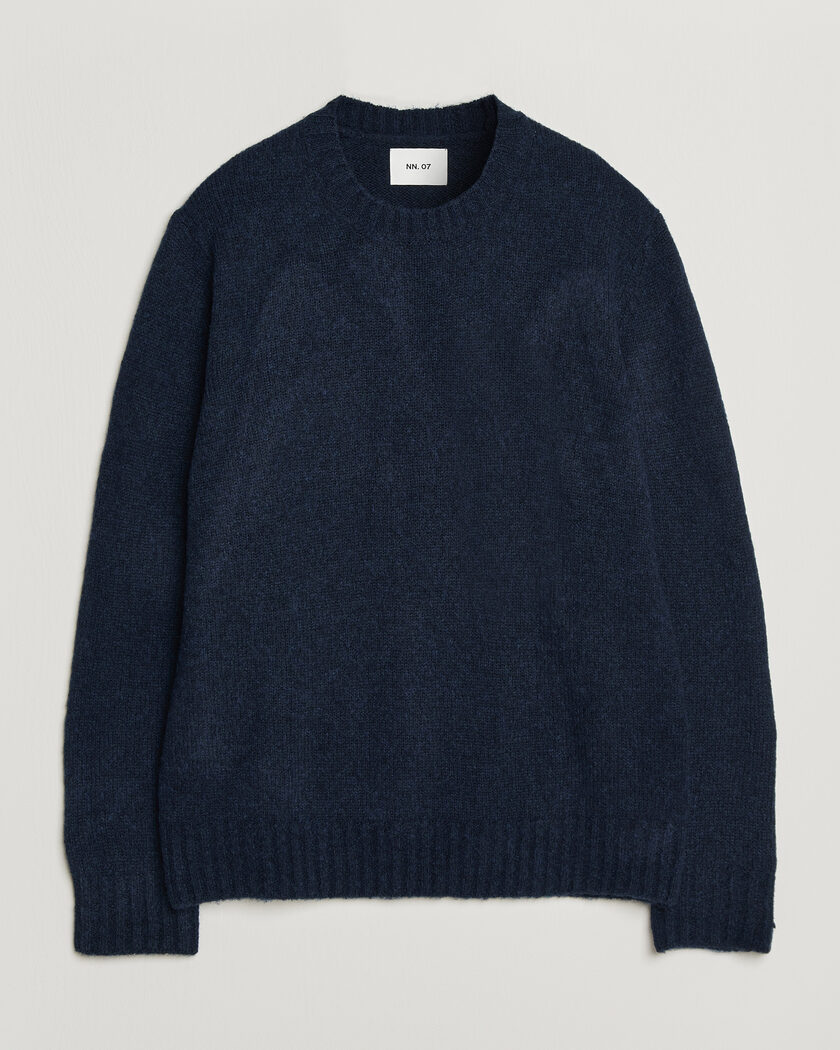 NN07 Lee Wool Knitted Sweater Navy Blue – Sininen
