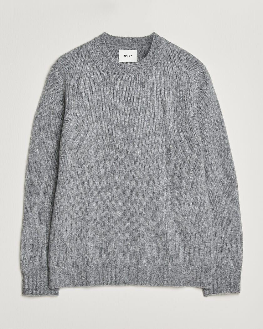 NN07 Lee Wool Knitted Sweater Grey Melange – Harmaa