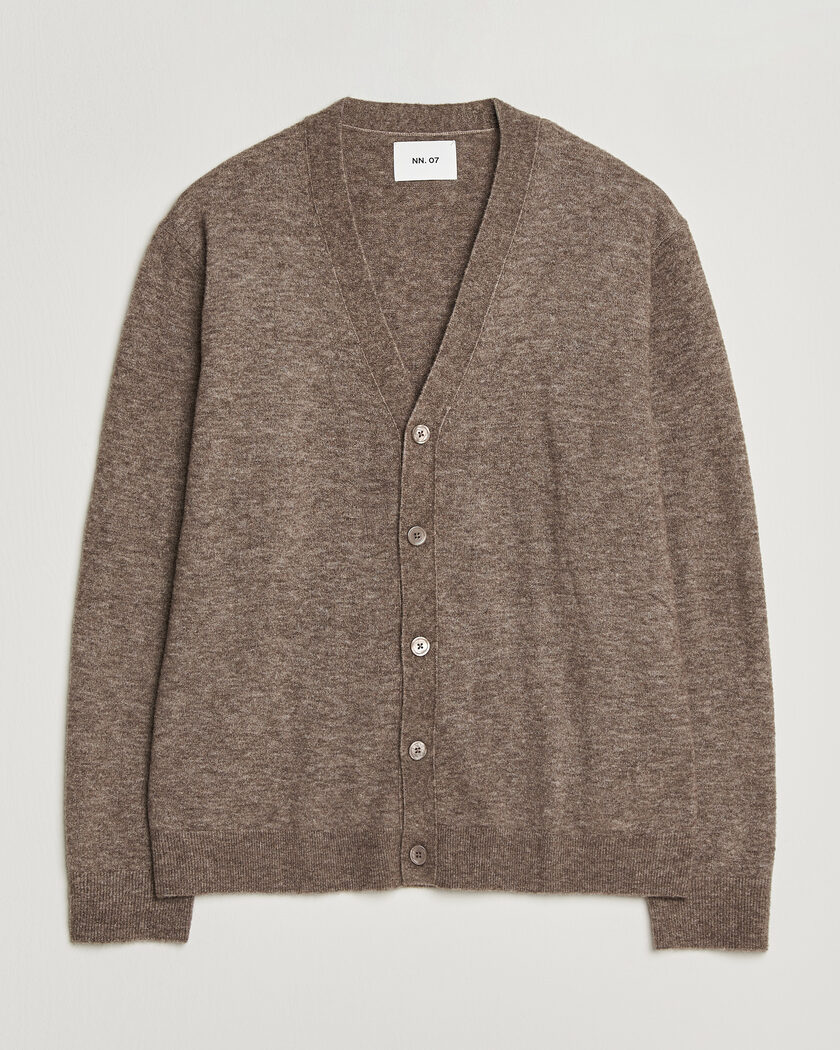  NN07 Gavin Brushed Wool Knitted Cardigan Desert Clay – Ruskea