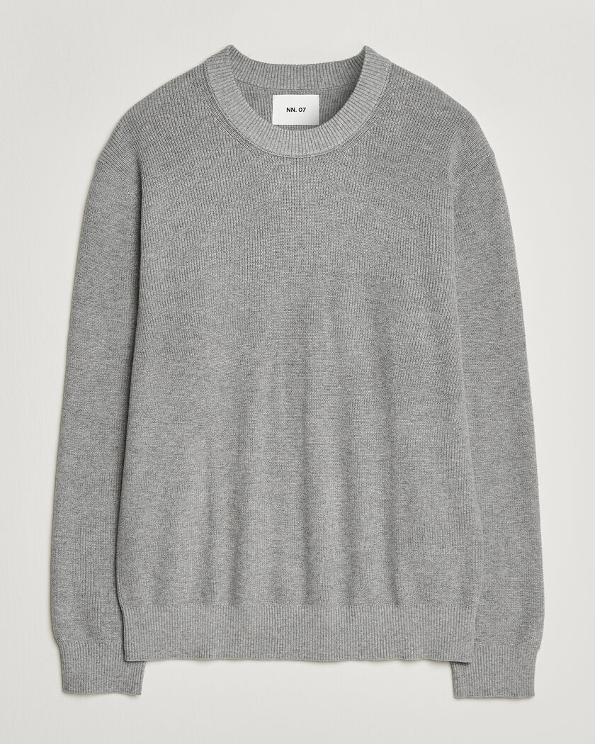 NN07 Hope Cotton/Cashmere Rib Knitted Sweater Grey – Harmaa