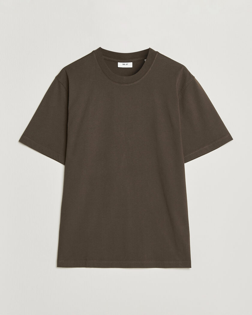 NN07 Adam Crew Neck T-Shirt Earthwood – Ruskea