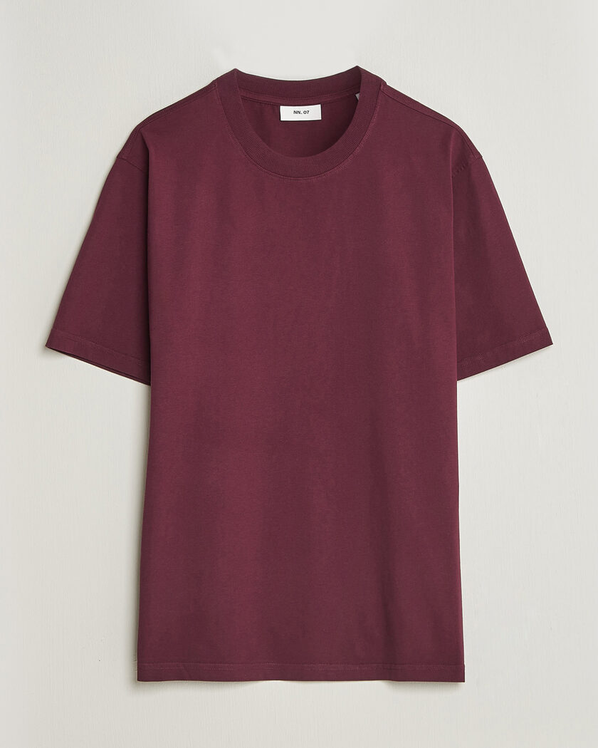 NN07 Adam Crew Neck T-Shirt Winetasting – Punainen