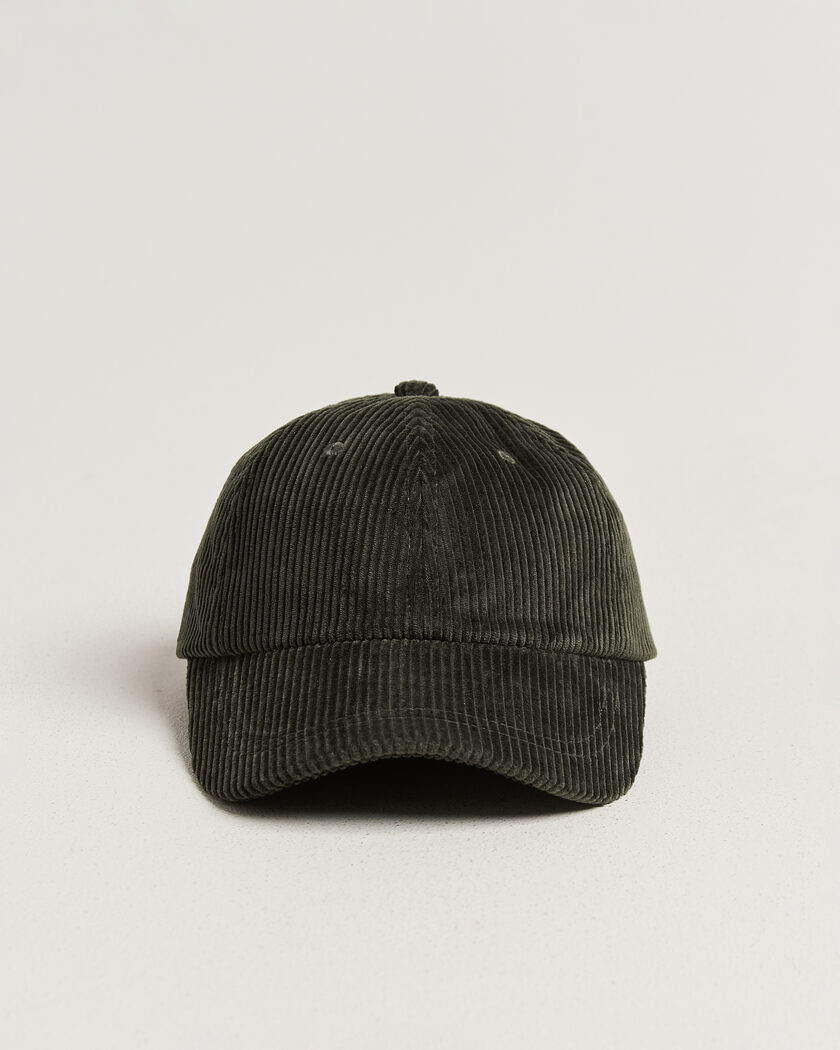 NN07 Corduroy Dad Cap Dark Army – Vihreä
