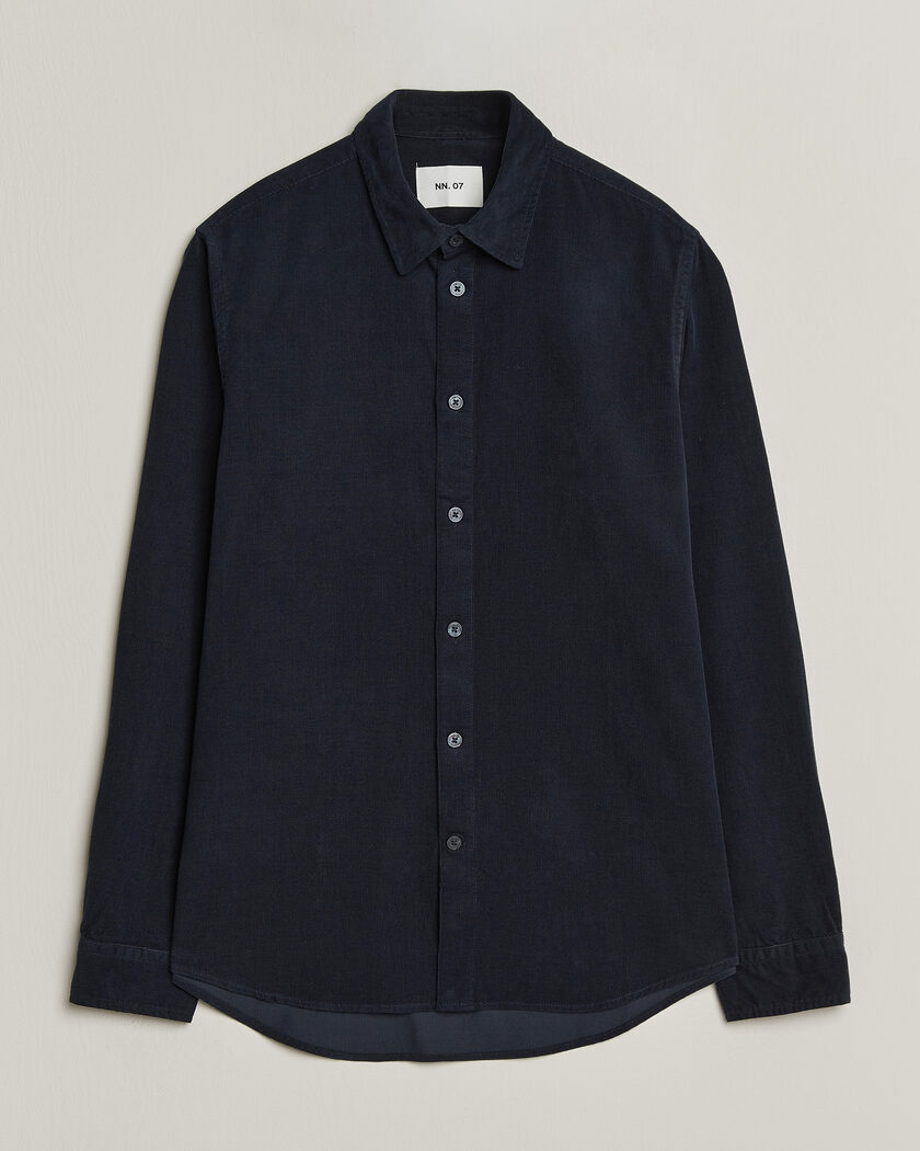 NN07 Asher Baby Cord Shirt Navy Blue – Sininen