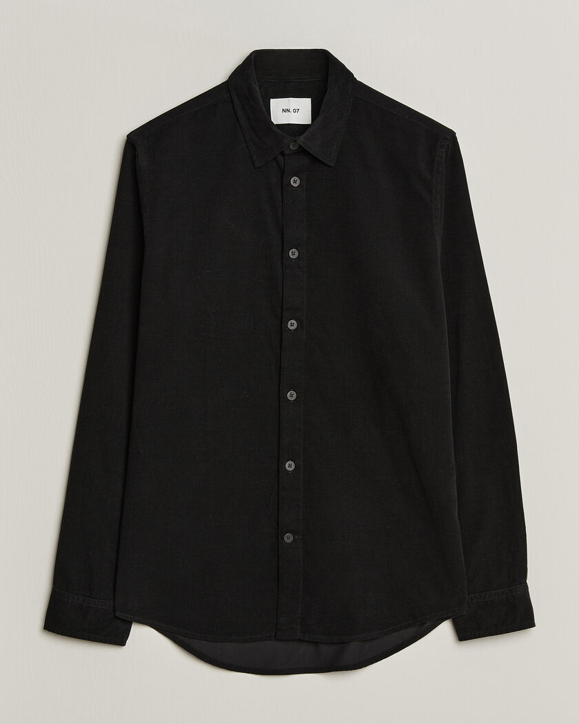 NN07 Asher Baby Cord Shirt Black – Musta