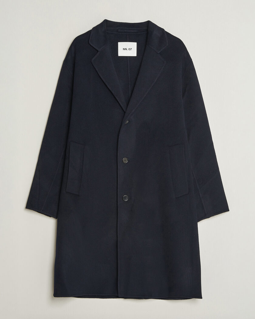 NN07 Kendrick Wool Coat Navy Blue – Sininen