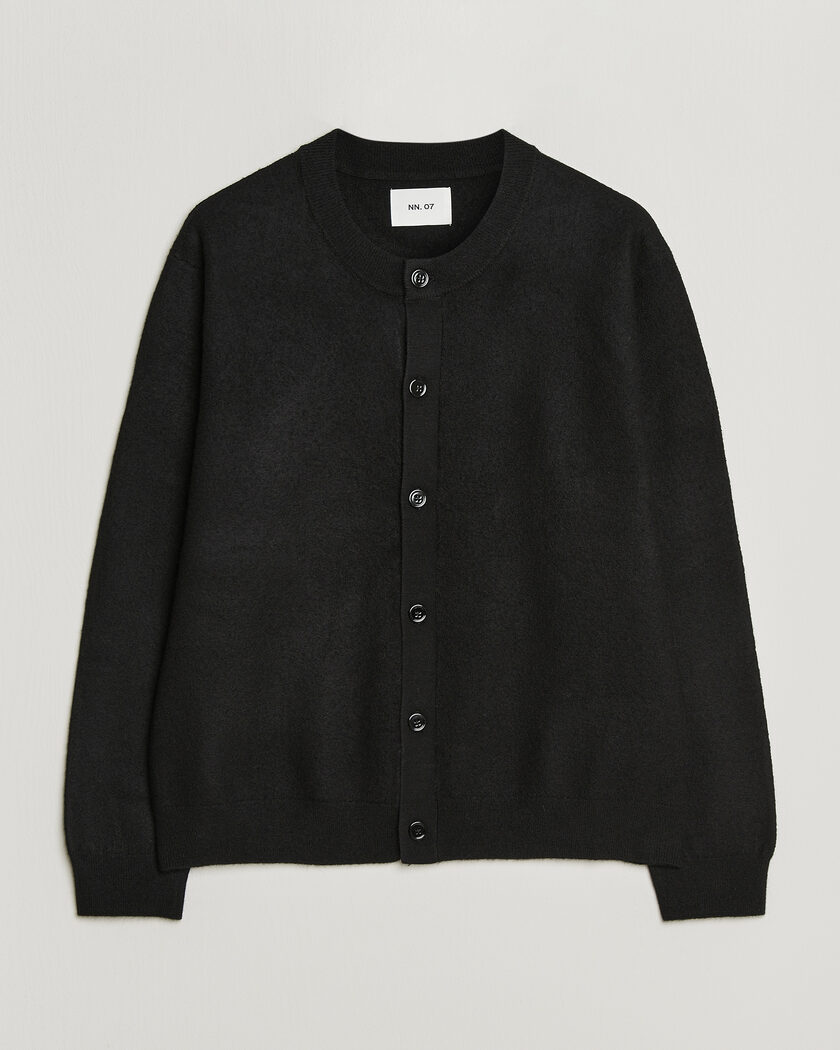NN07 Jasper Soft Boiled Wool Cardigan Black – Musta