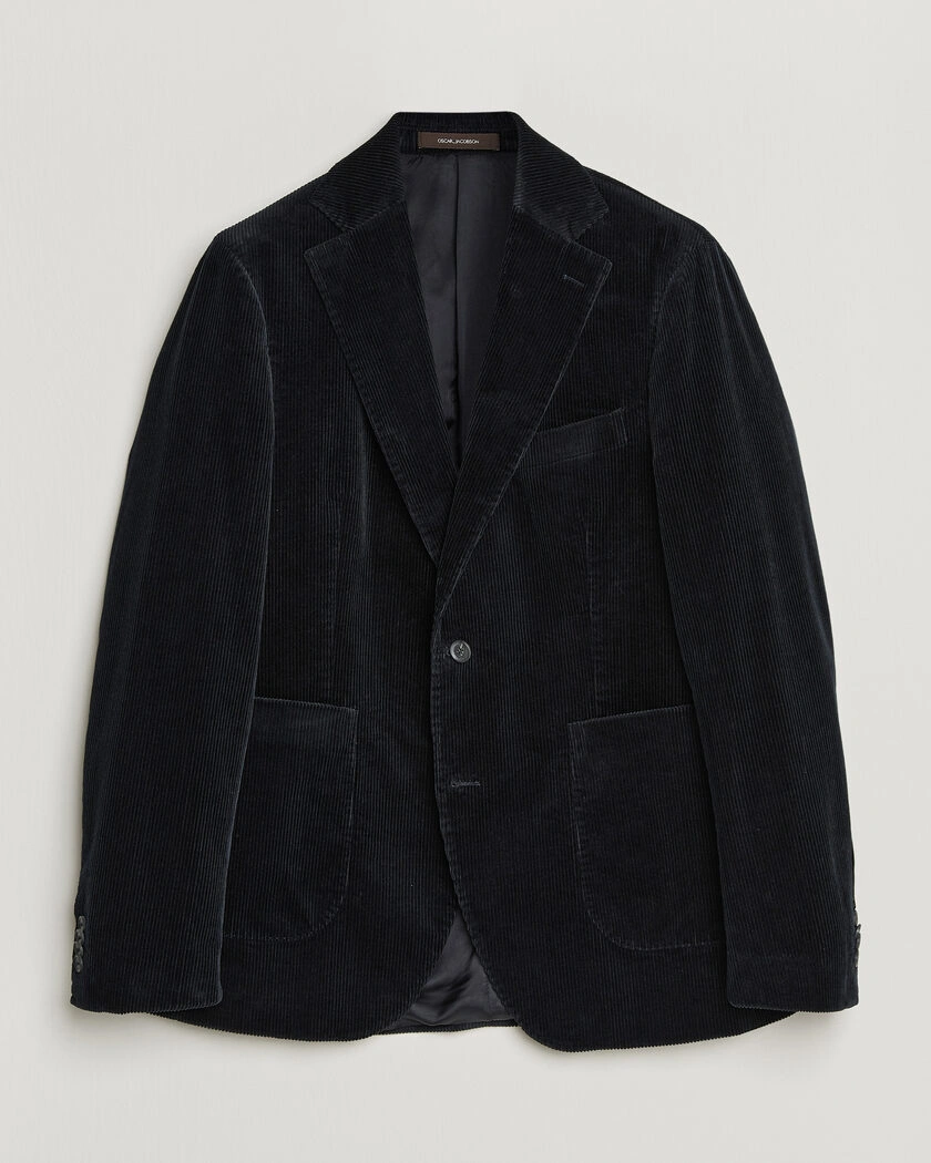 Oscar Jacobson Fogerty Patch Pocket Cord Blazer Navy – Sininen