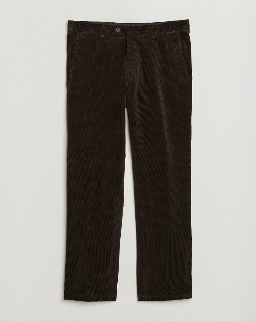 Oscar Jacobson Dandy Corduroy Trousers Dark Brown – Ruskea