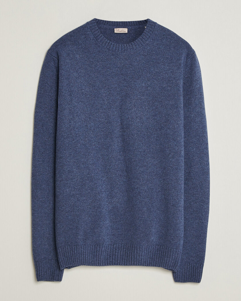 Stenströms Brushed Merino Crew Neck Blue – Sininen