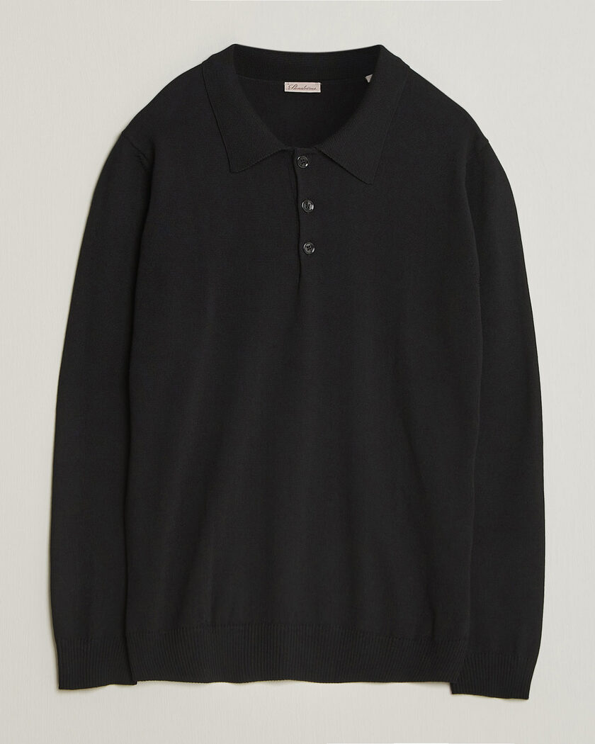 Stenströms Merino Polo Black – Musta