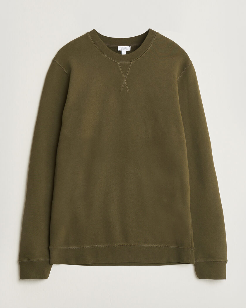 Sunspel Loopback Sweatshirt Loden Green – Vihreä