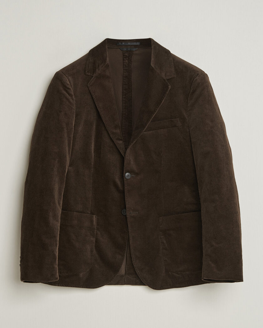 Sunspel Relaxed Corduroy Blazer Dark Choclate – Ruskea