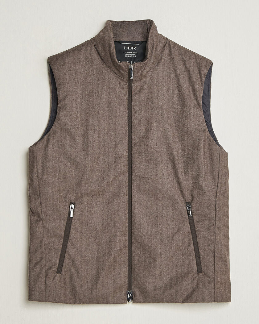 UBR Raptor Lightweight Vest Savile Brown Herringbone – Ruskea