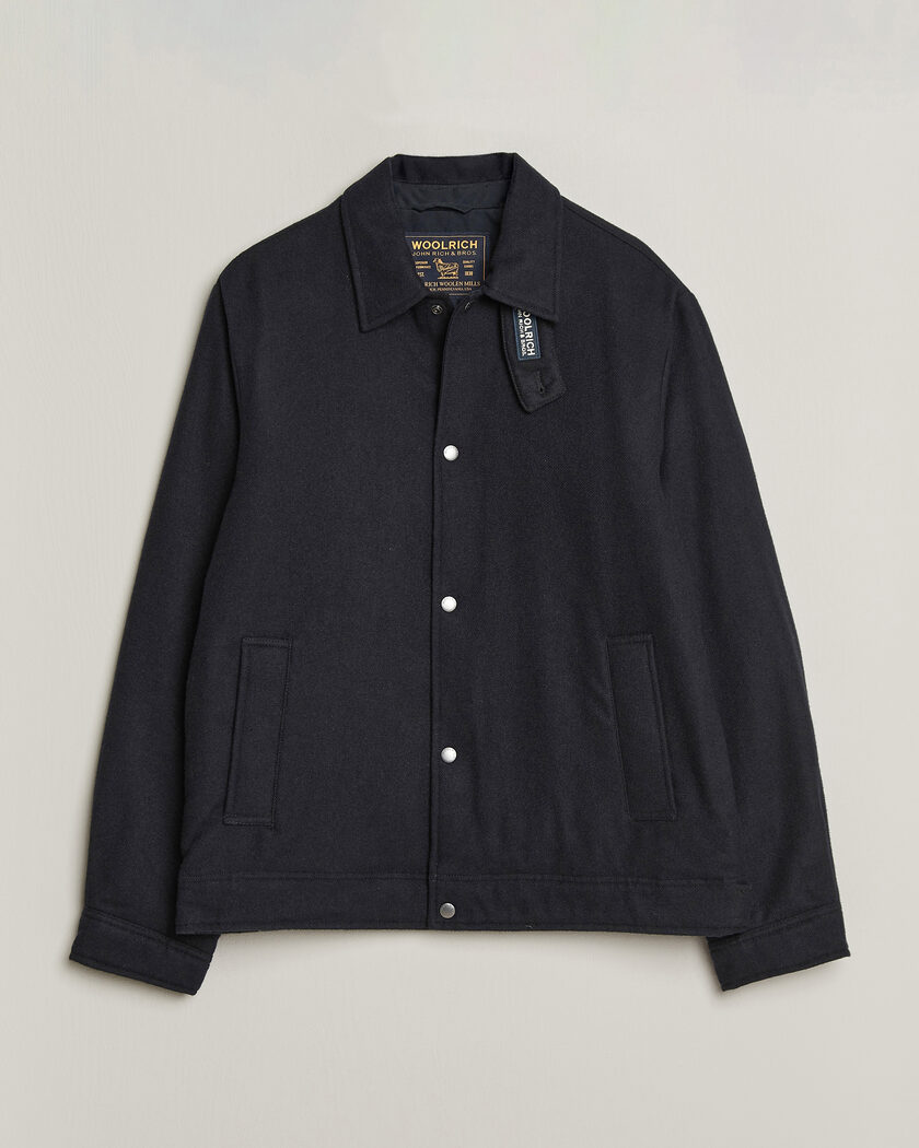 Woolrich Wool Light Padded Keating Shirt Jacket Melton Blue – Sininen