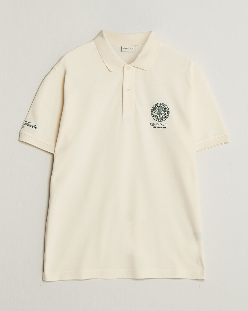 Gant Tournament Pique Cream – Valkoinen