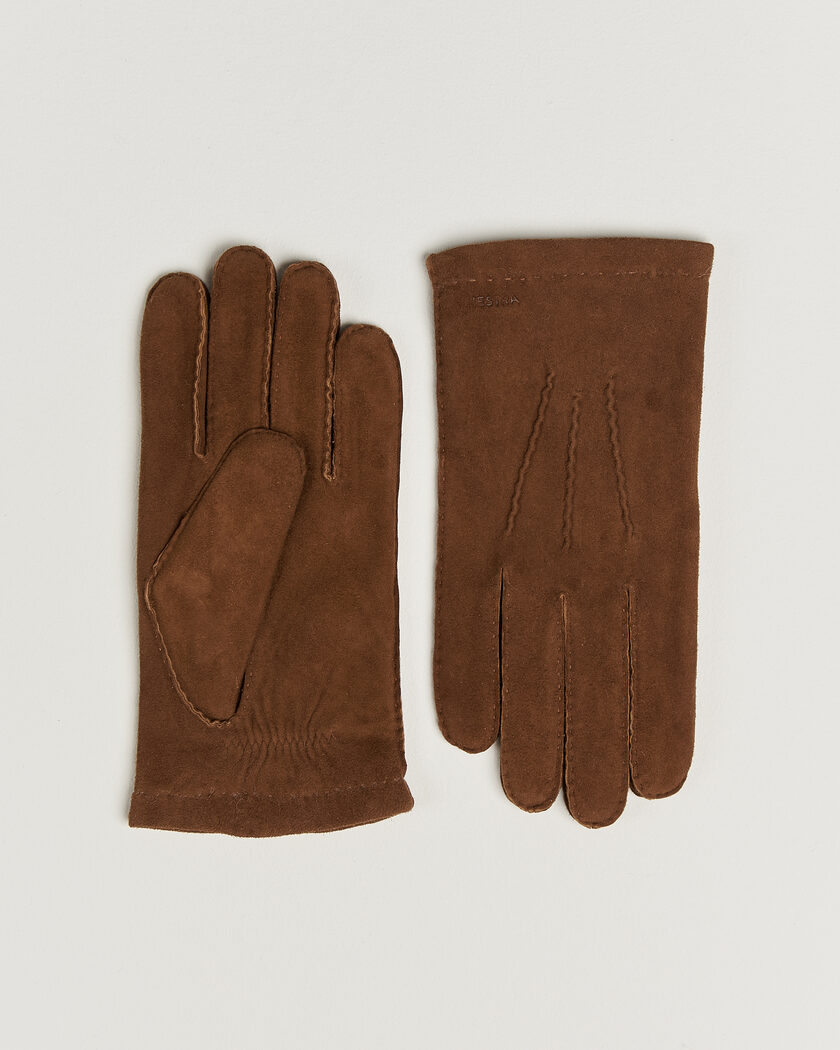 Hestra Arthur Wool Lined Suede Glove Whiskey – Ruskea