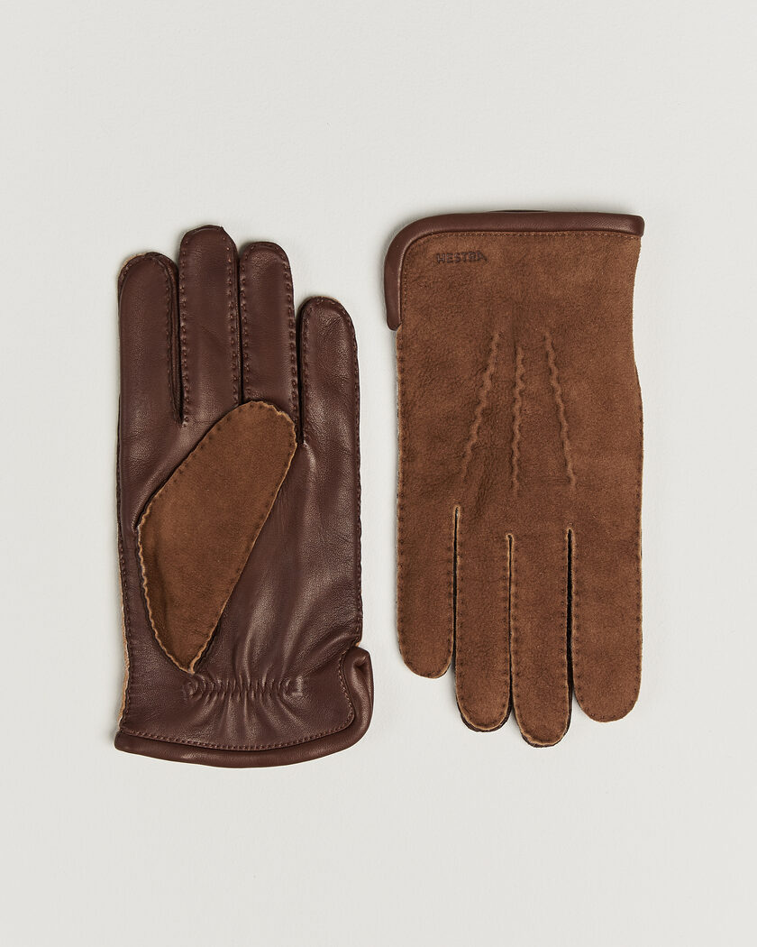 Hestra Balthazar Suede/Nappa Leather Glove Brown – Ruskea