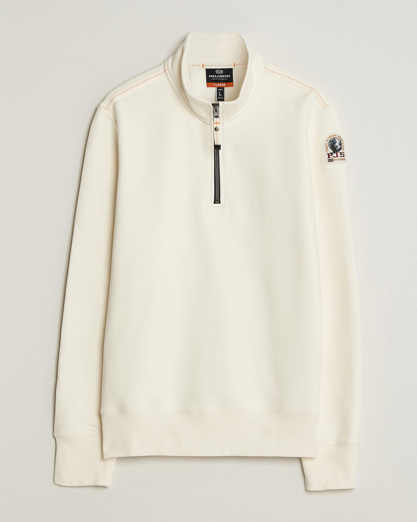 Parajumpers Broad Peak Super Easy Half Zip Sweatshirt Warm Ivory – Valkoinen