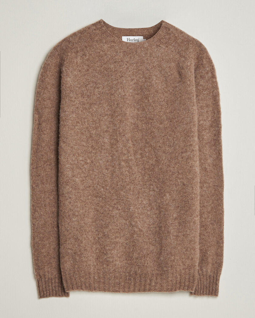  Harley Of Scotland Brushed Supersoft Lambswool Crewneck Tundra – Ruskea