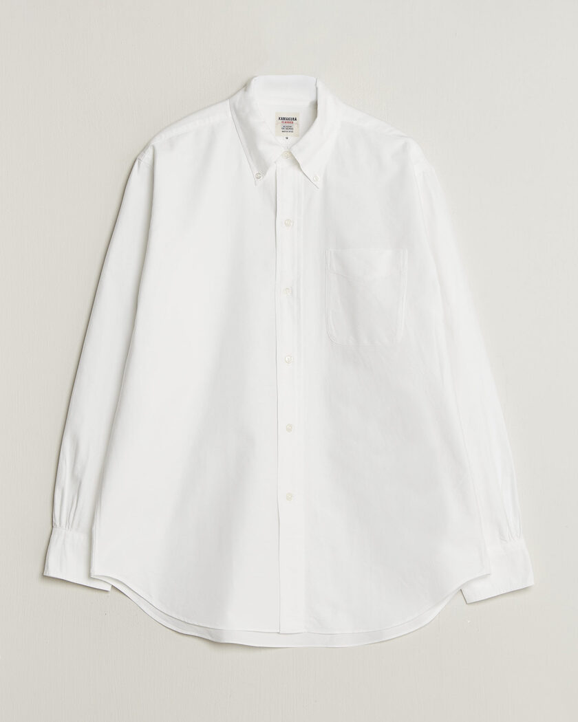 Kamakura Shirts Ametora Japanese Oxford BD Shirt White – Valkoinen