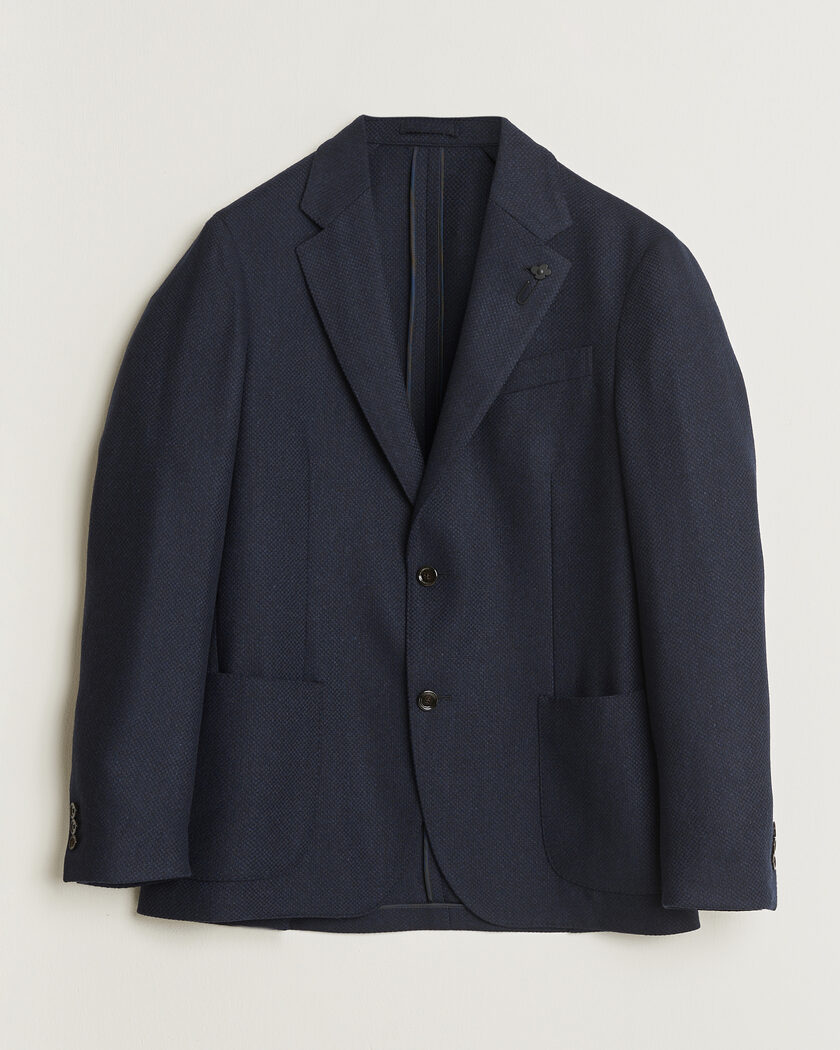 Lardini Wool/Cashmere Blazer Navy – Sininen