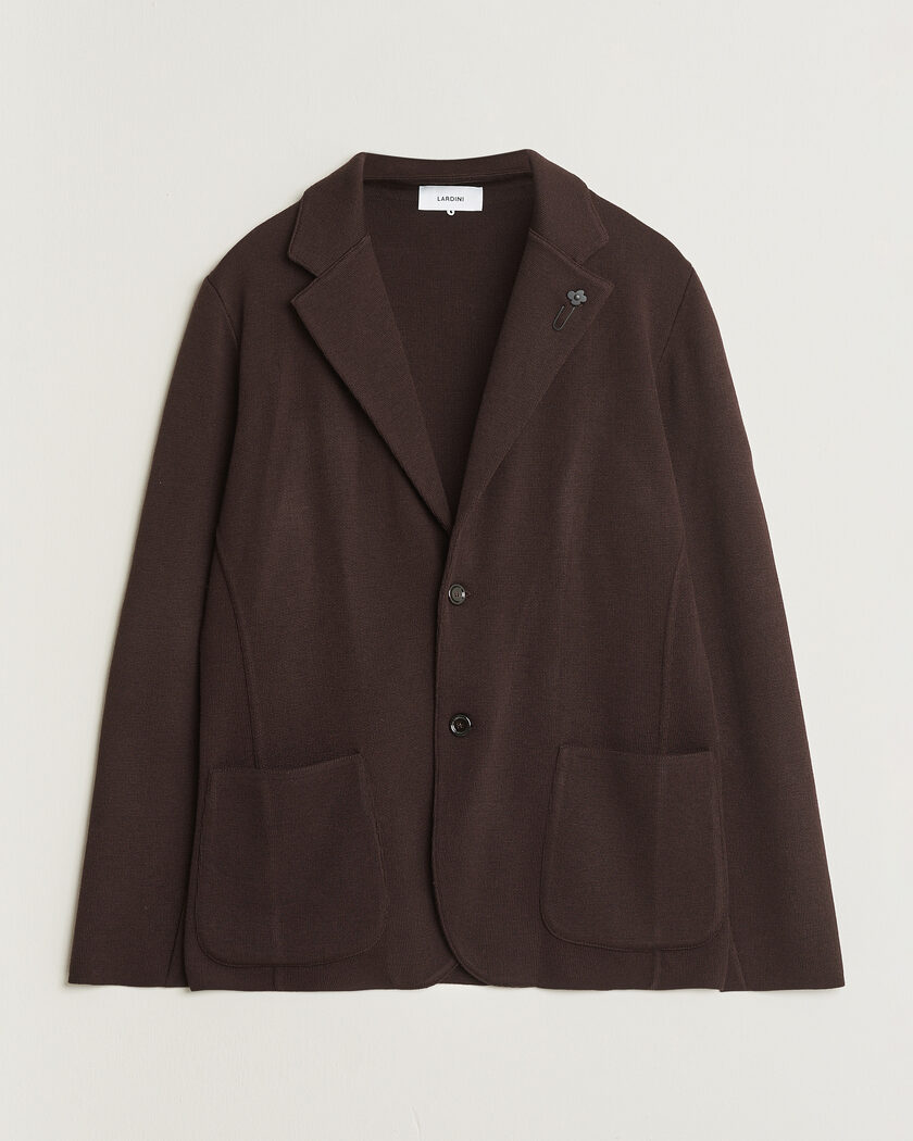 Lardini Knitted Wool Blazer Brown – Ruskea